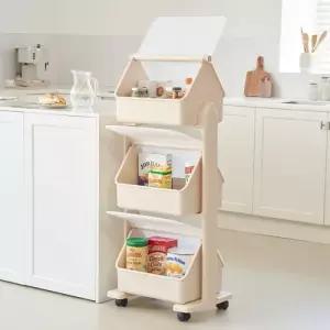 퍼핑 반려견 용품 정리함 수납 이동식 트롤리 3단 한정수량 예약판매) 퍼핑 이동식트