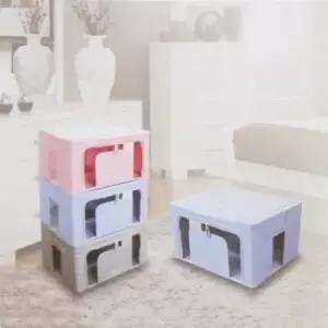 수납용 다용도 정리함 색상랜덤 일체형리빙박스 66리터 55리터 패브릭리빙박스