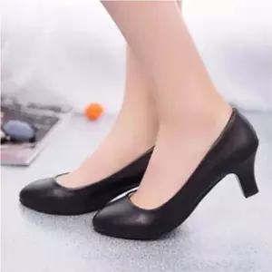 여성구두 둥근앞코 미들굽 통굽 단정한 정장 면접구두 5cm