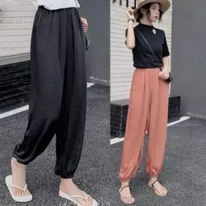 루즈핏 인기 쿨바지 통바지 여자 감성 여성 시원한 쿨 시원한바지 통바지 쿨링팬츠