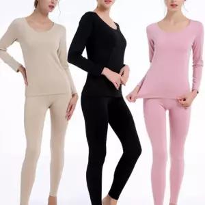 (힘찬)신축성 스판 착용감 스티치 기모 안감 여성 겨울 내복 어린이 주니어 잠옷 홈웨어 학생 자녀 주니어