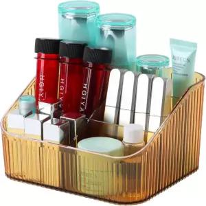 배니티용 오스티드 앰버 메이크업 브러시 홀더 정리함 욕실 조리대 5컵 스킨케어 향수 헤어브러시 선글라스