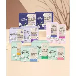 매장정품 KLEANNARA 깨끗한나라 생리대 건강한 순수한면 유기농 중형 16P x 3팩 + 중형4P 외