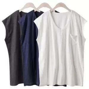 박시 빅사이즈 민소매 루즈핏 레이어드 티셔츠 나시