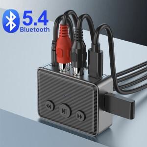 블루투스 5.4 오디오 리시버 3.5mm AUX RCA USB U 스테레오 음악 무선 어댑터 PC TV 차량용 키트 스피커 호