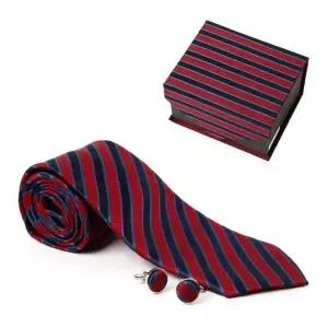 TBZ 2컬러 사선 타이 커프스링크 세트 A17018 넥타이세트 남자넥타이