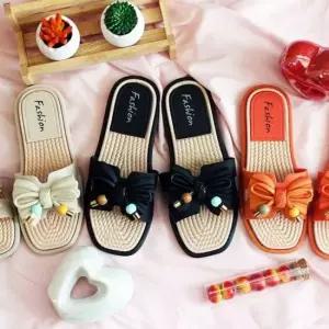 여름용 슬리퍼 여성 패션 휴가용 리본 슬리퍼 여름슬리퍼 리본슬리퍼 여성실내화