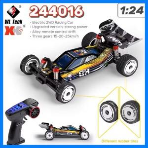 재고 있음 Wltoys 244016 RC 자동차 1:24 고속 전기 드리프트 레이싱카 25km/h 어린이 할로윈 및 크리스마
