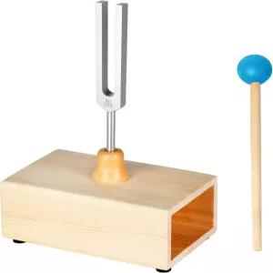 명상 스트레스 해소 및 차크라 밸런싱을 위한 나무 공명 상자 알루미늄 합금 실리콘 해머가 있는