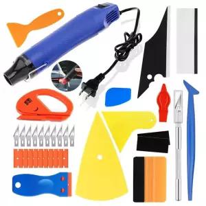 휠스크래치 긁힘 기스 복원 핫 에어 건 비닐 필름 키트 미니 열풍기 차량용 랩핑 포일 스퀴지 창문 필름용