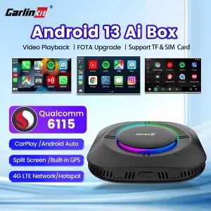 Carlinkit Carplay Ai Box 안드로이드 13 무선 자동차 놀이 안드로이드 자동 주변 S2 Netflix 무선 스트리