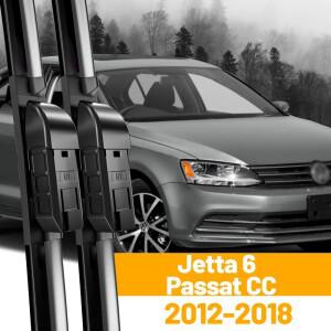VW Jetta 6 MK6 A6 Passat CC 용 와이퍼 프론트 블레이드 2012-2018 2013 앞 유리 윈드 스크린 창 24 19