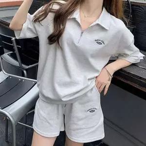여성 트레이닝 반팔 집업 반바지 운동복 홈웨어 츄리닝