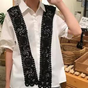 여성용 레이스 펀칭 케이프 숄 머플러 어깨 가디건