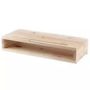 원목 삼나무 모니터받침대 BOX 우드 선반 모니터 거치 노트북 컴퓨터 수납정리함 데스크