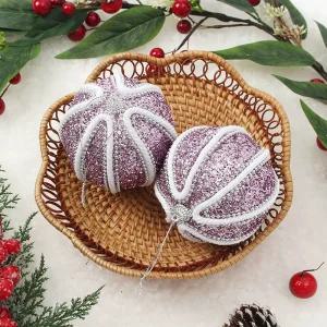 Jdt 장식볼 2p 10cm 실버 화이트트리 트리볼 악세사리 액세서리 소품 크리스마스