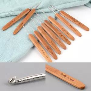 원목 코바늘 10종 뜨개질 레이스용 모사용세트 질바늘 모사용 뜨게실 뜨게질