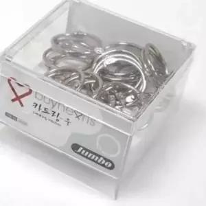 실버 카드링 중형 낱말링 실버링 소품 고리 정리용