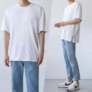 위드썸띵 상의 레이어드티 프리미엄숏티