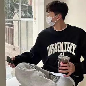 유니크 박시 프린팅 오버핏 긴팔 롱 티셔츠 맨투맨