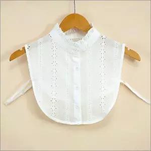 넥케이프 페이크카라 펀칭 레이어드 이너셔츠 레이스 프릴넥