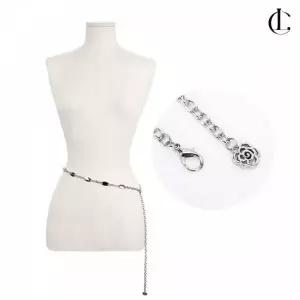 벨트 고리 골프 큐빅 원피스 여성 실버 LTG