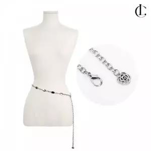 벨트 고리 골프 큐빅 원피스 여성 실버 LTG