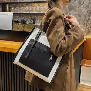 가방 숄더 지퍼 에코백 쇼퍼백 3컬러 라탄숄더