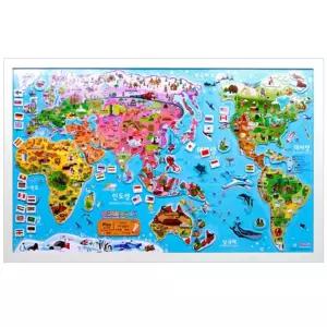 세계지도 자석 퍼즐 바니랜드 과학교구 교육 완구