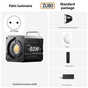 A72Z 80W COB 카메라 라이트 비디오 디밍 가능 2500-6500K 사진 스튜디오 필름 Livstreaming EU 플러그 용