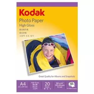 고품질 코닥 포토용지 고광택 사진용지 A4 180g (20매) (5740 308) 잉크...