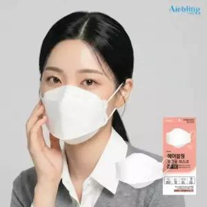KF80 100% 국산 에어블링 보건용 마스크 대형 25매