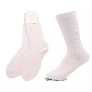 [하프클럽/]여성용 가는골지 장목양말 파스텔핑크 5켤레