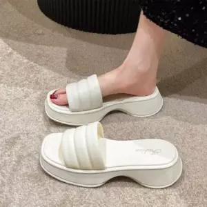 플랫굽 EVA폼소재 굽보강스타일 5cm 실내화 베이직 오피스용 이지슈즈 통굽 통굽슬리퍼