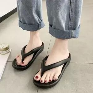 레이디 올데이 이지슈즈 비치샌들데일리룩 슬리퍼쪼리 웨지형 하절기 쪼리 플립플랍