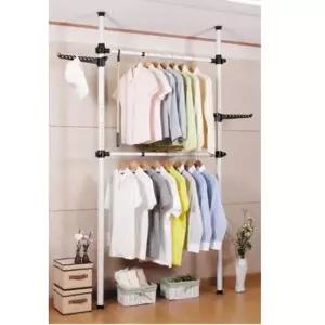 [라일리생활건강] Rly 옷걸이 2단 드레스룸 옷선반 기둥 행거