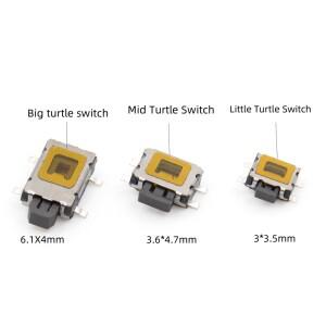 10개 마이크로 스위치 smd 4핀 새 버튼 키 휴대폰 핸드폰용 SMD 리셋 미니 소형 소형 거북이 전원