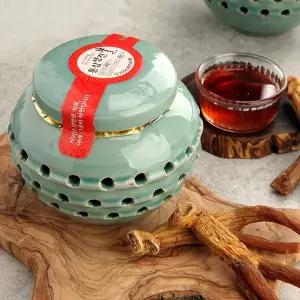 지리산마천농협 건강식품관 지리산 마천농협 마천골 홍삼 생진꿀 600g 도자기 선물세트(목함보자기)