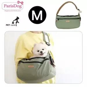 고품질 패리스독 디어마이 슬링백 (카키) (미디움) 이동장 애완용...