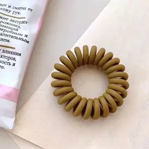 스프링 전화선 묶기 무매듭 헤어 커피 머리끈-WFIZU9E