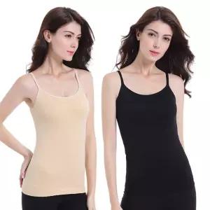 1+1 끈 나시티 여성 민소매 슬리브리스 런닝 티셔츠 여성나시티