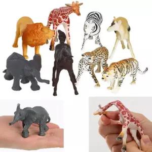 상상력발달 코끼리 기린 사파리 동물 피규어 8종 안전소재 조카선물 추천 가성비 창의력