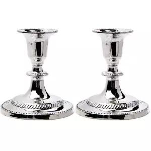 미니 실버 1봉 촛대 2개 테이퍼 양초용