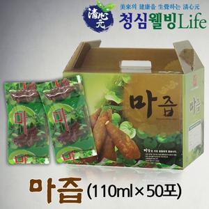 [청심웰빙라이프] 당일 즉시 제조 국내산 100% 마즙 110ml 50포 슈퍼푸드