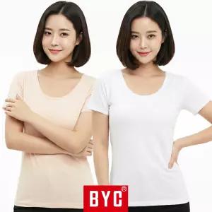 BYC 여성 반팔 런닝 순면 여자 티 셔츠 속옷 메리야스 BYI2550
