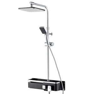 미리내 무타공 간편설치 선반형 해바라기샤워기(블랙)