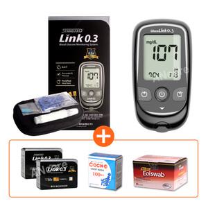 글루코나비 링크 0.3 혈당계 세트 (측정지 100매+침110개+솜100매+채혈기+파우치)
