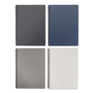 모닝글로리 비움 PP 스프링노트(16절/좌철) 무지 유선 공책 줄노트 방수커버