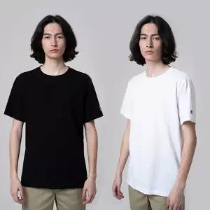 [내셔널지오그래픽]내셔널지오그래픽 N202UPA910 2팩 코튼 반팔 티셔츠 BLACKWHITE