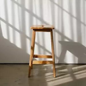 리빙숲 원목 사각 스툴 대형/아일랜드 식탁의자/홈바 의자